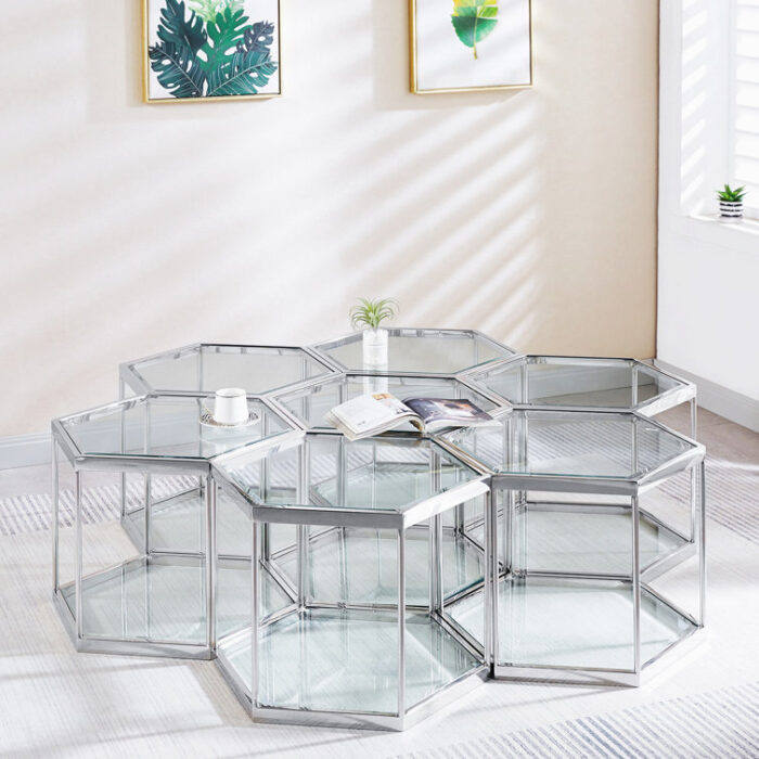 Azayliah Glass Top Single Coffee Table - Chic Decora