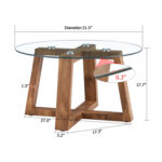 Beil Glass Top Coffee Table - Chic Decora