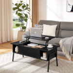 Berck Lift Top Coffee Table with Storage Shelf and Hidden Compartment - Chic Decora