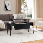 Berck Lift Top Coffee Table with Storage Shelf and Hidden Compartment - Chic Decora