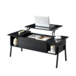 Berck Lift Top Coffee Table with Storage Shelf and Hidden Compartment - Chic Decora