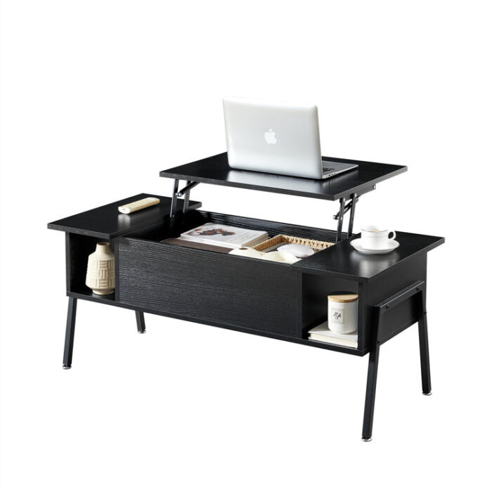 Berck Lift Top Coffee Table with Storage Shelf and Hidden Compartment - Chic Decora