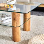 Bernadien Double-Layer Glass Coffee Table - Chic Decora