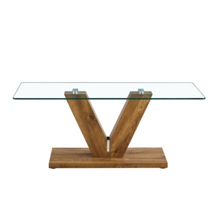 Bertelli Glass Top Single Coffee Table - Chic Decora