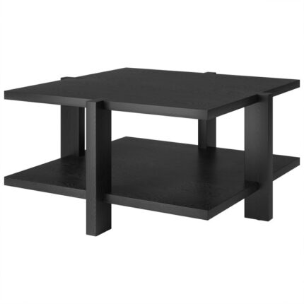 Blaisdel 35″ Square Coffee Table With Shelf - Chic Decora