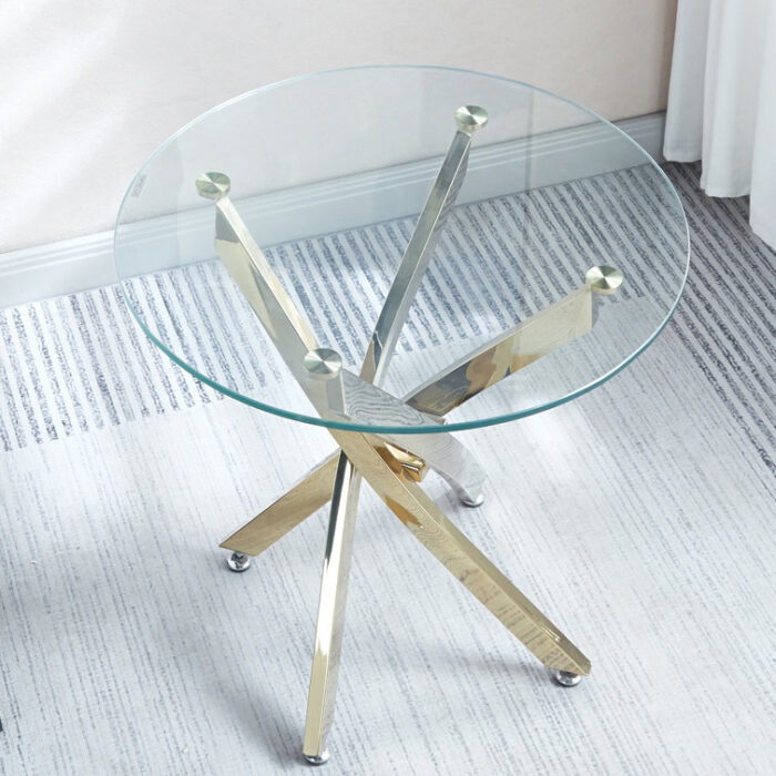 Bodhild Glass Top Single Coffee Table - Chic Decora