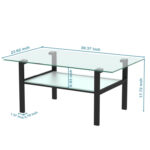 Bryoney Glass Top Coffee Table - Chic Decora