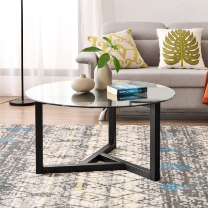 Bueso Glass Top Coffee Table - Chic Decora