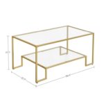 Bundy Glass Top Coffee Table - Chic Decora