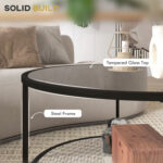 Bupe Glass Top Single Coffee Table - Chic Decora