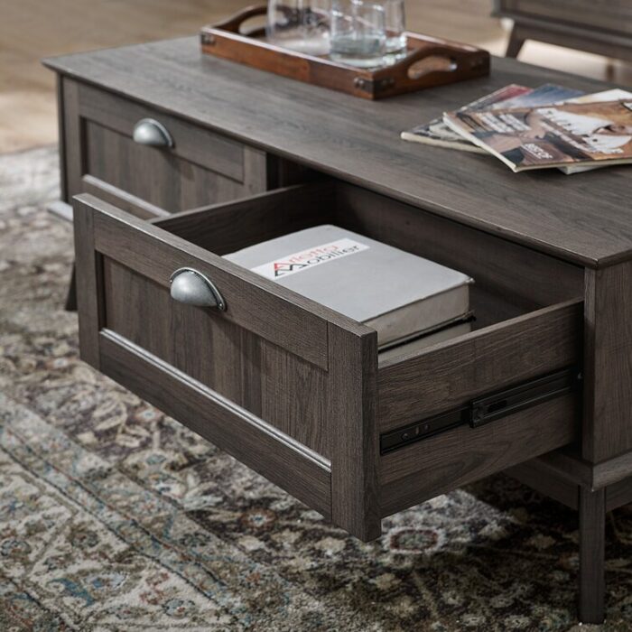 Cabral 4 Legs Coffee Table with Storage - Chic Decora