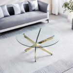 Cadesha Glass Top Single Coffee Table - Chic Decora