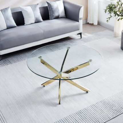 Cadesha Glass Top Single Coffee Table - Chic Decora