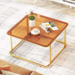 Calisto Glass Top Coffee Table - Chic Decora