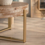 Caprica Solid Wood Top Coffee Table - Chic Decora