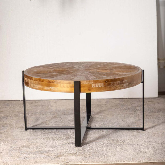 Caskie Solid Wood Top Coffee Table - Chic Decora