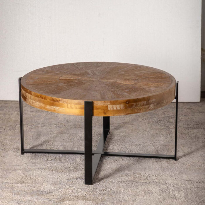 Caskie Solid Wood Top Coffee Table - Chic Decora