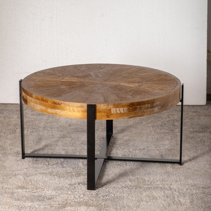 Caskie Solid Wood Top Coffee Table - Chic Decora