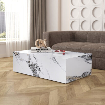 Jamice Glass Coffee Table - Chic Decora