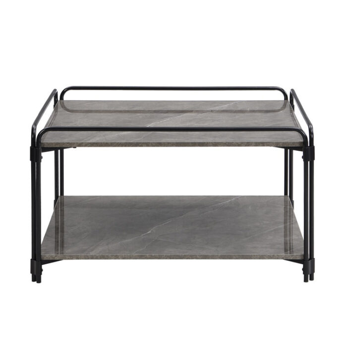 Chari Square Coffee Tables Faux Marble 4 Legs - Chic Decora