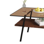 Chomitzki Coffee Table, Tempered Glass Coffee Table - Chic Decora