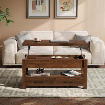 Chumani Coffee Table with Storage, Lift Top Coffee Table for Living Room - Chic Decora