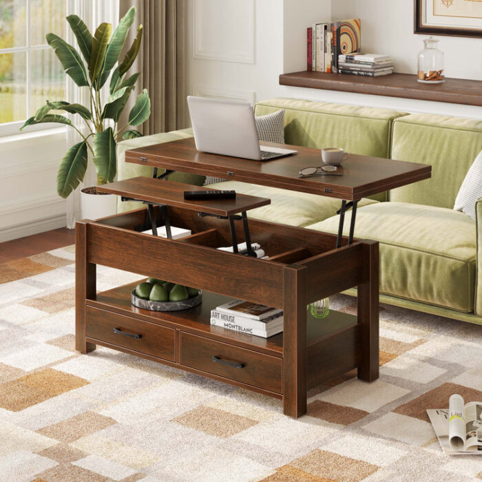 Chumani Coffee Table with Storage, Lift Top Coffee Table for Living Room - Chic Decora