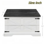 Clarkston Barn Design Coffee Table with Filp Top and Hidden Storage Space - Chic Decora