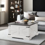 Clarkston Barn Design Coffee Table with Filp Top and Hidden Storage Space - Chic Decora