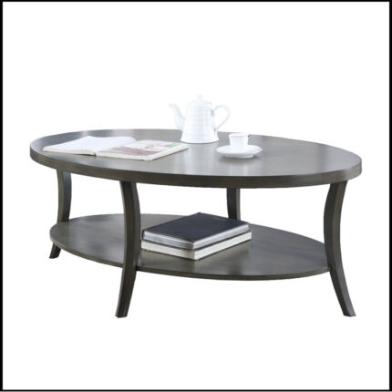 Clementius Contemporary Oval Shelf Coffee Table - Chic Decora