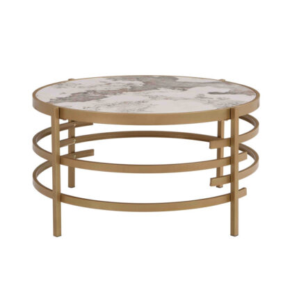 Charmika Glass Top Single Coffee Table - Chic Decora