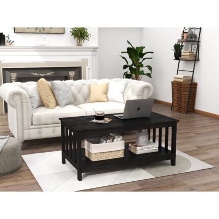 Rosemont 48″Glass And Steel Coffee Table - Chic Decora