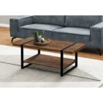 Coffee Table Accent, Cocktail, Rectangular, Living Room, 48″L, Metal, Laminate, Contemporary - Chic Decora