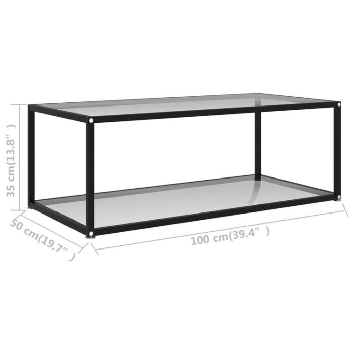 Coffee Table End Table Living Room Accent Sofa Table Tempered Glass - Chic Decora