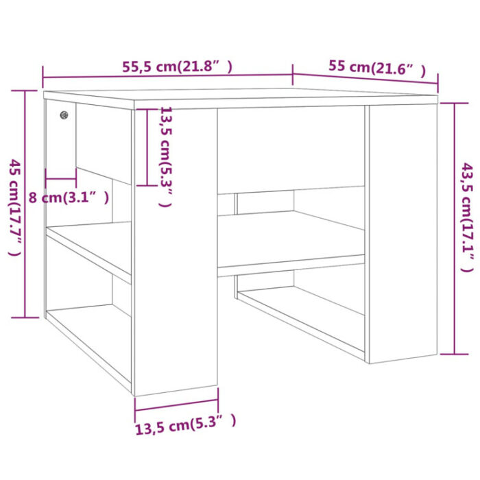 Coffee Table End Table Sofa Table Living Room Furniture Engineered Wood - Chic Decora