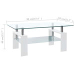 Coffee Table End Table Sofa Table Living Room Furniture Tempered Glass - Chic Decora