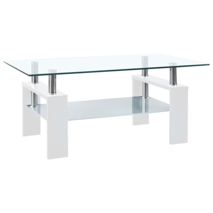 Coffee Table End Table Sofa Table Living Room Furniture Tempered Glass - Chic Decora