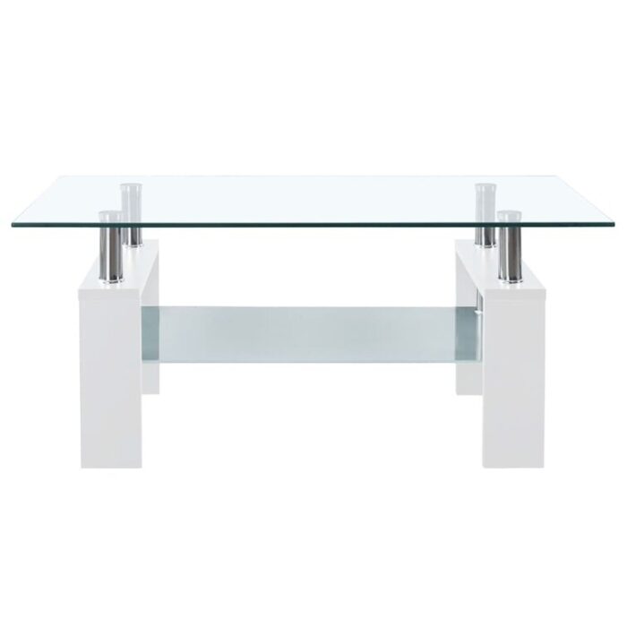 Coffee Table End Table Sofa Table Living Room Furniture Tempered Glass - Chic Decora