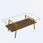 Coffee Table Glass Top Single Coffee Table - Chic Decora