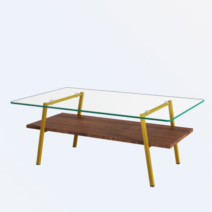 Semon Glass Top Coffee Table - Chic Decora