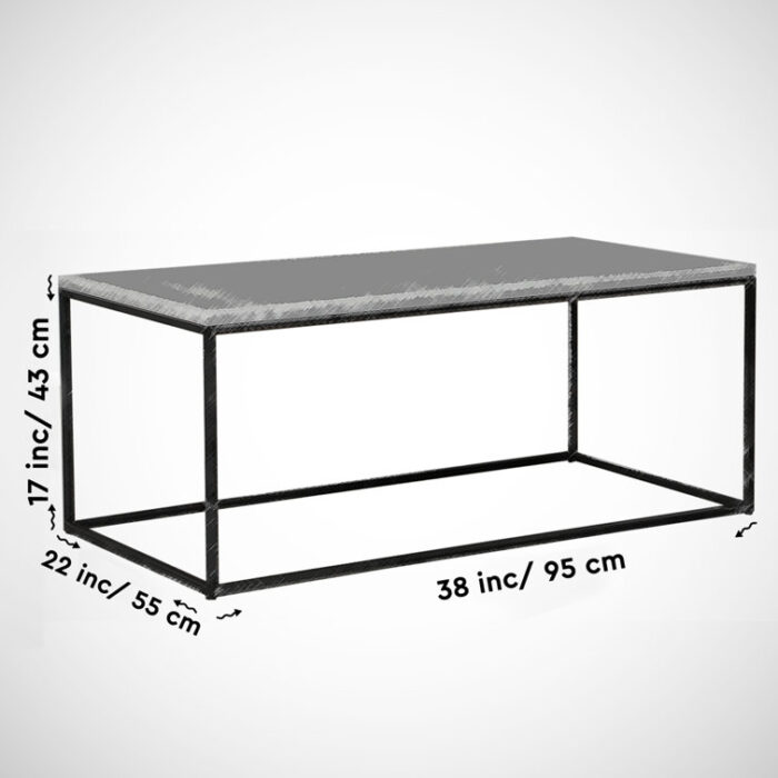 Cosco Frame Rectangle Coffee Table White Marble - Chic Decora