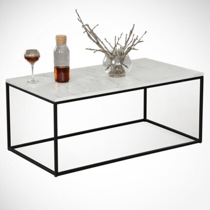 Enzio Glass Top Coffee Table - Chic Decora