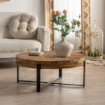 Dhriya Solid Wood Top Coffee Table - Chic Decora