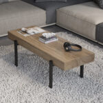 Dorcaster 39″ Modern Natural Rectangular Coffee Table Pine Wood Top - Chic Decora