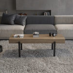 Dorcaster 39″ Modern Natural Rectangular Coffee Table Pine Wood Top - Chic Decora