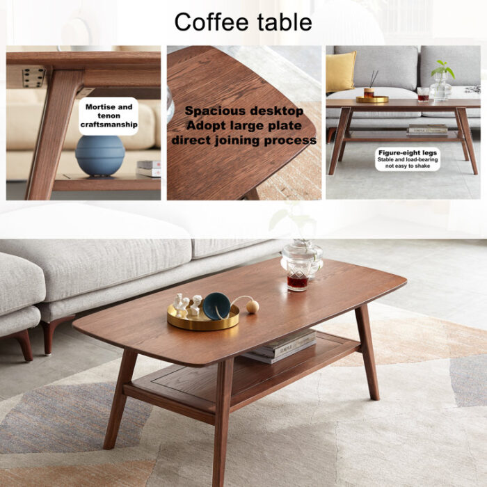 Dulcio Solid Wood Coffee Table - Chic Decora