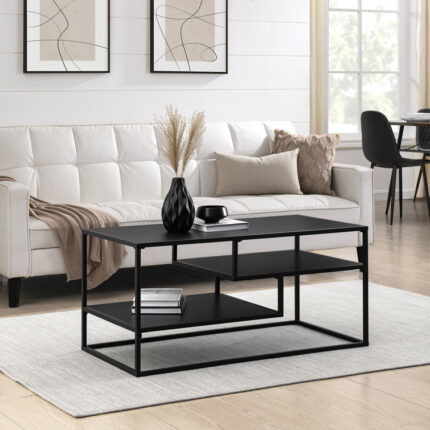 McVille 42″ Rectangular Coffee Table with Storage - Chic Decora