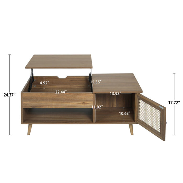 Dyani Lift Top Coffee Table with Storage - Chic Decora