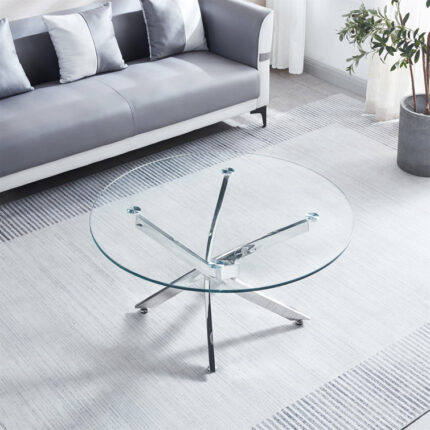 Elisabette Glass Top Coffee Table - Chic Decora