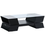 Emmilou Glass Top Coffee Table - Chic Decora